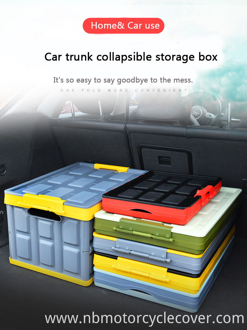 Collapsible crate foldable plastic storage sundries boxes personalized car trunk lid organizer